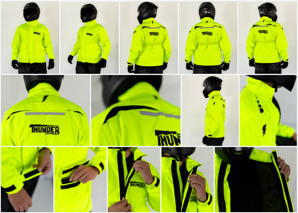 Impermeables diferentes angulos